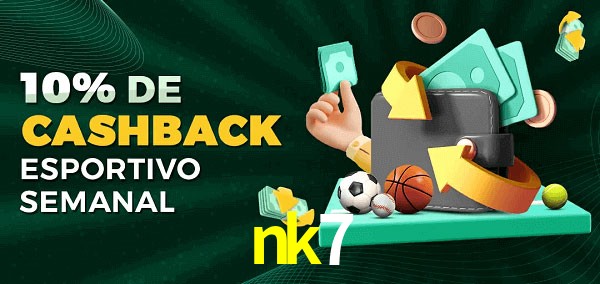 10% de bônus de cashback na nk7